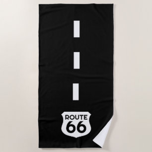 Route 66 highway sign custom funny beach towl towel