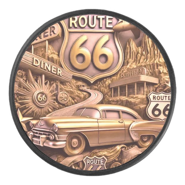 Route 66 hockey puck (Front)
