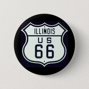 Route 66 Illinois 6 Cm Round Badge