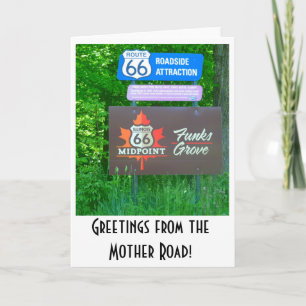 Route 66 - Illinois - Funks Grove Greeting Card