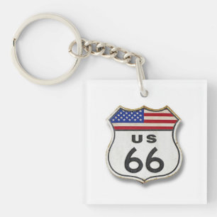 Route 66 in 3D Key Ring