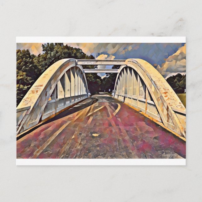 Route 66 Kansas - Rainbow Bridge Oil Painting Postcard (Front)