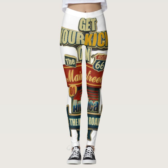 "ROUTE 66 LEGGINGS" LEGGINGS (Front)