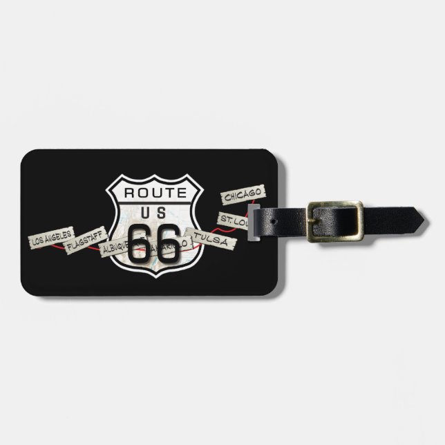 route 66 luggage tag (Front Horizontal)