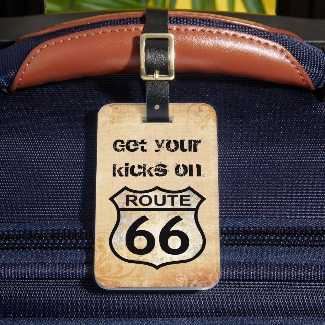 Route 66 luggage tag (Front Insitu 2)
