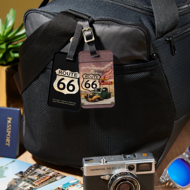 Route 66 luggage tag (Front & Back)
