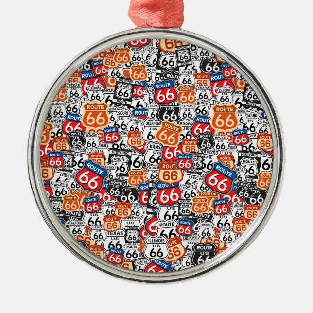 Route 66 metal tree decoration (Front)