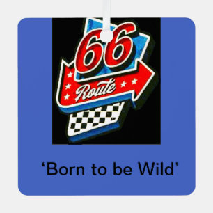 "Route 66" Metal Tree Decoration