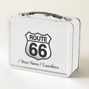 Route 66 Motorcycle Metal Lunch Box