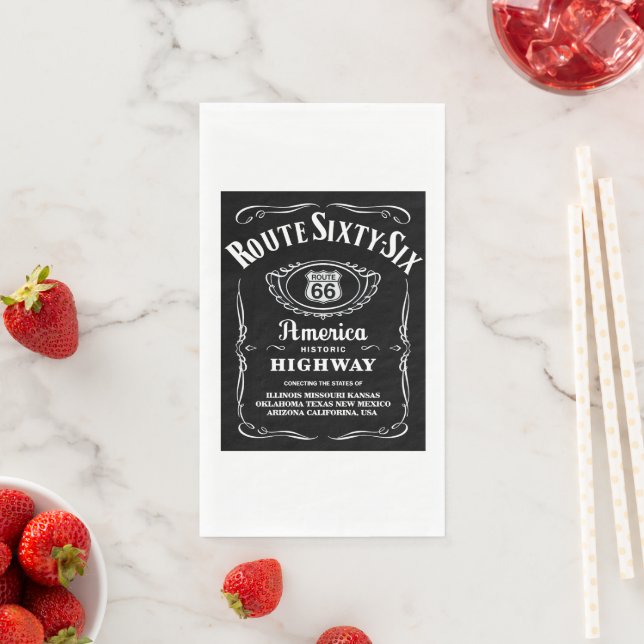 Route 66 napkin (Insitu)