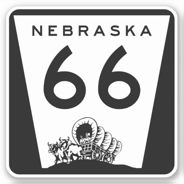 Route 66 Nebraska Travel Sign  (Front)