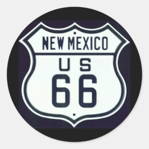 Route 66 New Mexico Classic Round Sticker