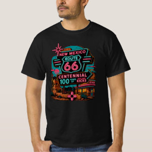 Route 66 New Mexico Neon Apparel T-Shirt