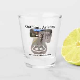 Route 66 Oatman Arizona Burros On The Street Glass