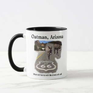 Route 66 Oatman Arizona Burros On The Street Mug