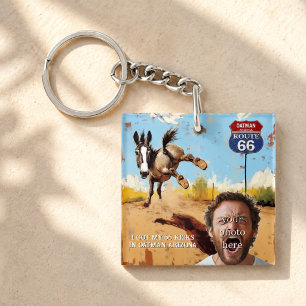 Route 66 Oatman Donkey Photo Keepsake Key Ring