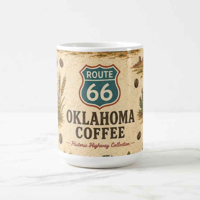 Route 66 Oklahoma Prairie Roast Heritage Coffee Mug (Center)