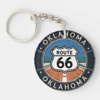 Route 66 Oklahoma Travel Acrylic Keychain