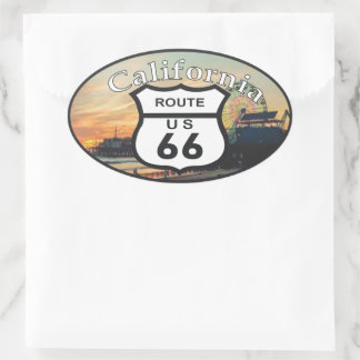 Route 66 oval sticker