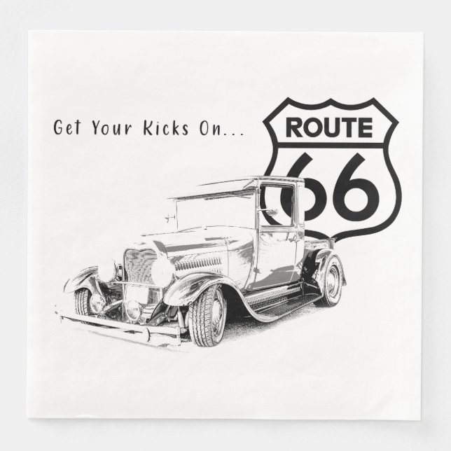Route 66 Paper Napkin (Front)