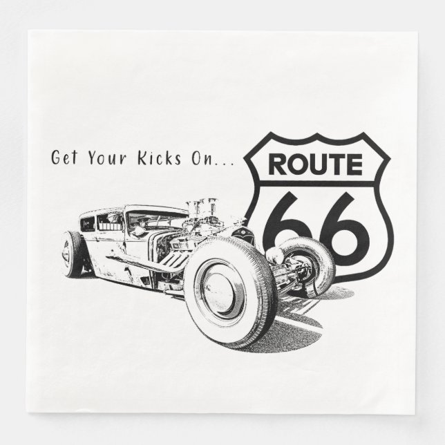 Route 66 Paper Napkin (Front)