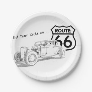 Route 66 Paper Plate