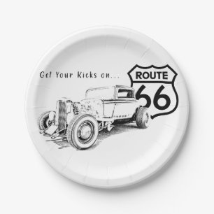 Route 66 Paper Plate