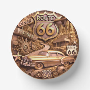Route 66 paper plate