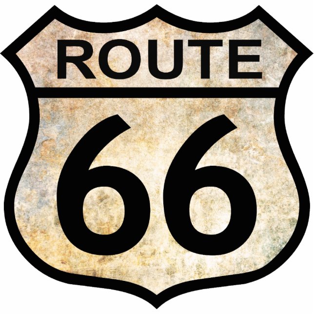 Route 66 photo sculpture key ring (Front)