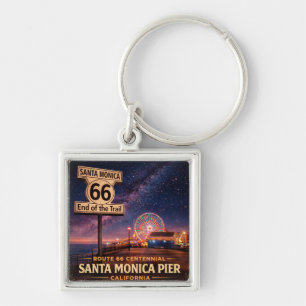 Route 66 Pier Keys Travel Keepsake Key Ring