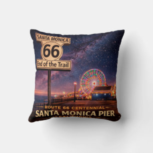 Route 66 Pier Lights Sofa Accent Cushion
