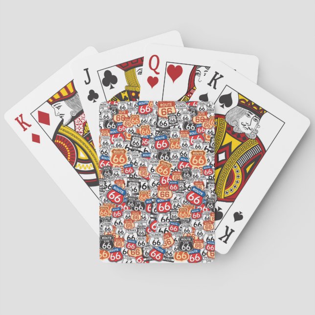 Route 66 playing cards (Back)