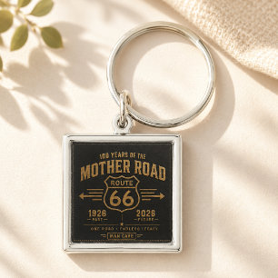 route 66 Pocket Keepsake Centennial Badge Art Key Ring