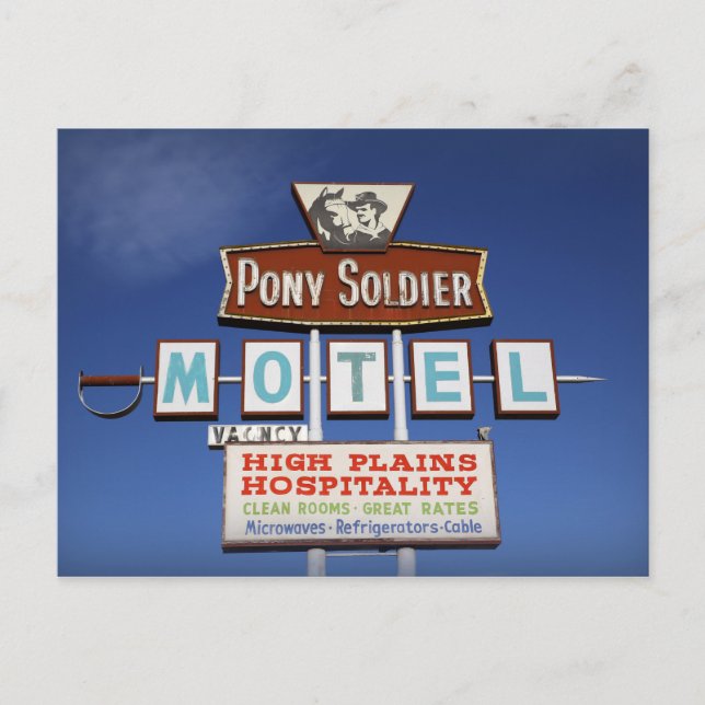 Route 66 Pony Soldier Motel Postcard (Front)