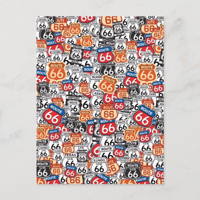 Route 66 postcard (Front)