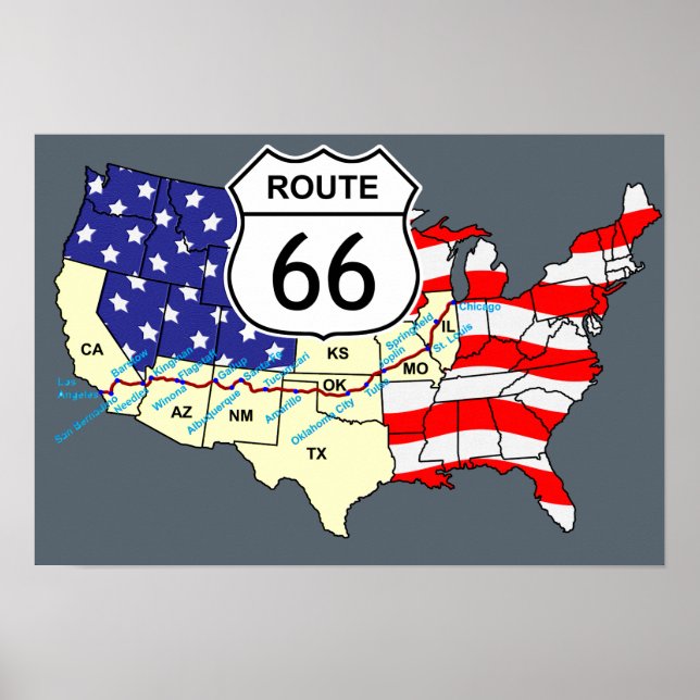 Route 66 poster (Front)