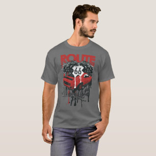 Route 66, Printed T-shirt Fashion car printing