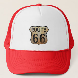 Route 66 - Red Trucker Hat