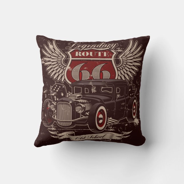 Route 66 Retro Cushion (Back)