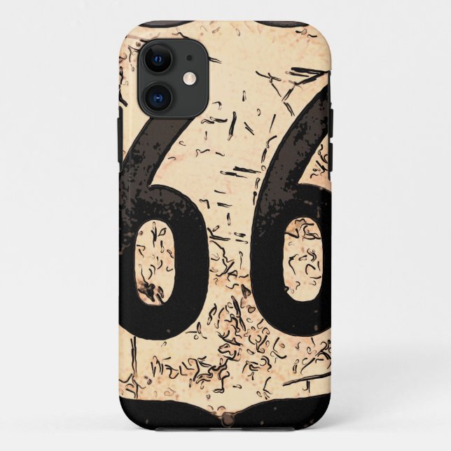 route-66-road-sign art Case-Mate iPhone case (Back)