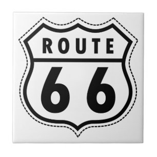 Route 66 Road Sign Tile