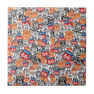 Route 66 Road Sign Tile