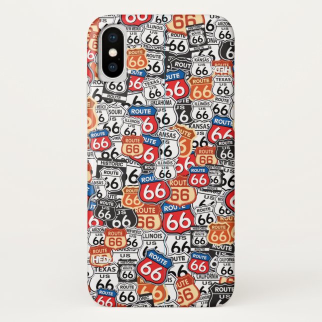 Route 66 Road Signs Case-Mate iPhone Case (Back)