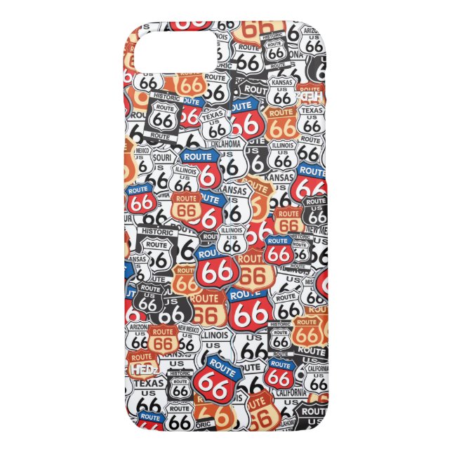 Route 66 Road Signs Case-Mate iPhone Case (Back)