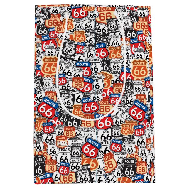 Route 66 Road Signs Medium Gift Bag (Front)