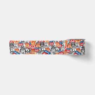 Route 66 Road Signs Satin Ribbon