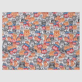 Route 66 Road Signs Tissue Paper