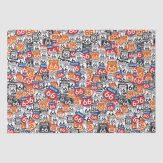Route 66 Road Signs Tissue Paper