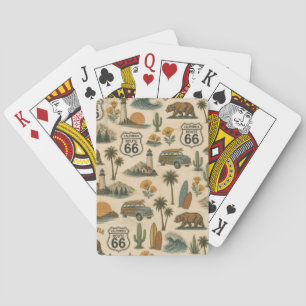 Route 66 Road Trip Lucky Hand Playing Cards