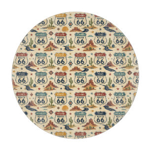 route 66 Roadside Kitchen Prep Decor Cutting Board